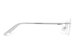 Shop EYE'M Rimless Wide Irregular Eyeglasses in Silver online.