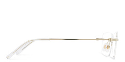 Shop EYE'M Rimless Wide Irregular Eyeglasses in Gold online.