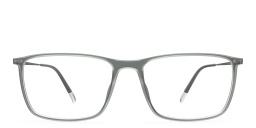 Shop Silhouette Illusion Lite Wide Square Eyeglasses in Grey online.