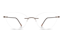 Shop Silhouette Lite Spirit RL Rimless Wide Square Eyeglasses in Brown online.