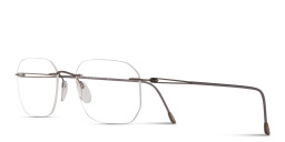 Silhouette Lite Spirit RL Rimless Square Eyeglasses in Silver – Product Photo 2