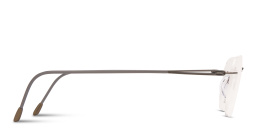Silhouette Lite Spirit RL Rimless Square Eyeglasses in Silver – Product Photo 3