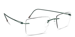Shop Silhouette Lite Spirit RL Rimless Square Eyeglasses in Dark Green online.