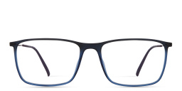 Shop Silhouette Illusion Lite Wide Square Eyeglasses in Blue online.