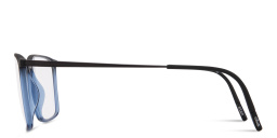 Shop Silhouette Illusion Lite Wide Square Eyeglasses in Blue online.