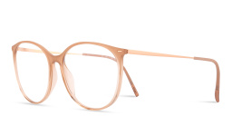 Shop Silhouette Illusion Lite Round Eyeglasses in Beige online.