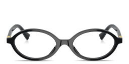 Round Eyeglasses من ميو ميو بلون أسود - صورة المنتج 1