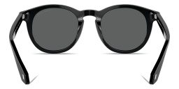 Shop GIORGIO ARMANI Logo Round Sunglasses in Black online.