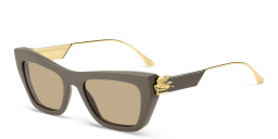 Shop ETRO Bold Pegaso Cat-Eye Sunglasses in Grey online.