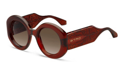 ETRO Paisley Oversized Round Sunglasses in Brick – Product Photo 2
