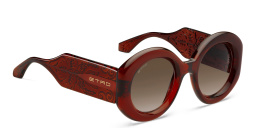 ETRO Paisley Oversized Round Sunglasses in Brick – Product Photo 3