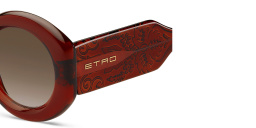 ETRO Paisley Oversized Round Sunglasses in Brick – Product Photo 4