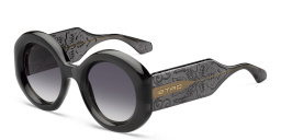 Shop ETRO Paisley Oversized Round Sunglasses in Grey online.