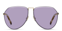 Shop ETRO Luxury Metal Unisex Pilot Sunglasses in Rose Gold online.
