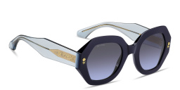 Shop ETRO Etromania Oversized Irregular Sunglasses in Blue online.