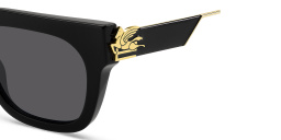 Shop ETRO Bold Pegaso Rectangle Sunglasses in Black online.