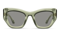 ETRO Paisley Rectangle Sunglasses in Green – Product Photo 1