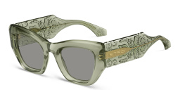 Shop ETRO Paisley Rectangle Sunglasses in Green online.