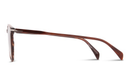 Shop DAVID BECKHAM Timeless Icons Round Sunglasses in Brown online.