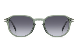 Shop DAVID BECKHAM Timeless Icons Irregular Sunglasses in Green online.