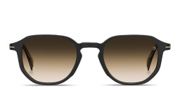 Shop DAVID BECKHAM Timeless Icons Irregular Sunglasses in Black online.