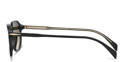 Shop DAVID BECKHAM Talisman Irregular Sunglasses in Black online.