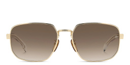 DAVID BECKHAM Style Pioneer Rectangle Sunglasses in Gold Crystal – Product Photo 1