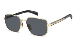 DAVID BECKHAM Style Pioneer Rectangle Sunglasses in Gold Black – Product Photo 2