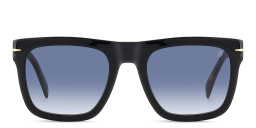 Shop DAVID BECKHAM Style Pioneer Rectangle Sunglasses in Black Havana online.
