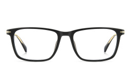 DAVID BECKHAM Timeless Icons Rectangle Eyeglasses in Black – Product Photo 1