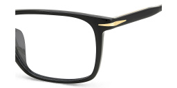 DAVID BECKHAM Timeless Icons Rectangle Eyeglasses in Black – Product Photo 4