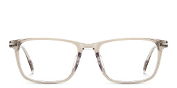 DAVID BECKHAM Timeless Icons Rectangle Eyeglasses in Beige Crystal – Product Photo 1