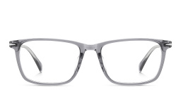 DAVID BECKHAM Timeless Icons Rectangle Eyeglasses in Grey Crystal – Product Photo 1