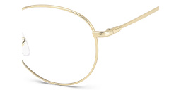 Shop DAVID BECKHAM Timeless Icons Panthos Eyeglasses in Matte Gold online.