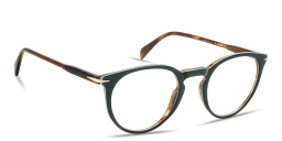 Shop DAVID BECKHAM Talisman Panthos Eyeglasses in Green online.