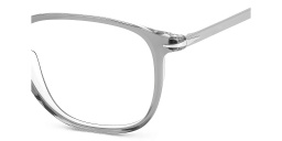 Shop DAVID BECKHAM Timeless Icons Square Eyeglasses in Grey Ruthenium online.