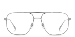 Shop DAVID BECKHAM Style Pioneer Wide Rectangle Eyeglasses in Matte Ruthenium online.