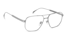 Shop DAVID BECKHAM Style Pioneer Wide Rectangle Eyeglasses in Matte Ruthenium online.