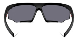 Prada Linea Rossa Logo Half-Rim Wide Irregular Sunglasses in Black – Product Photo 4
