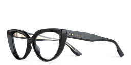Shop GUCCI Gucci Rivets Cat-Eye Eyeglasses in Black online.