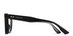 Shop GUCCI Gucci Rivets Cat-Eye Eyeglasses in Black online.