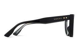Shop GUCCI Gucci Rivets Cat-Eye Eyeglasses in Black online.