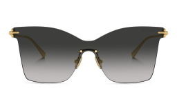 Shop TIFFANY Tiffany HardWear Rimless Cat-Eye Sunglasses in Gold online.