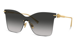 Shop TIFFANY Tiffany HardWear Rimless Cat-Eye Sunglasses in Gold online.