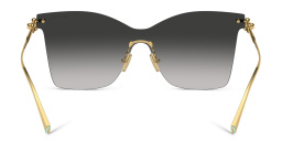 Shop TIFFANY Tiffany HardWear Rimless Cat-Eye Sunglasses in Gold online.
