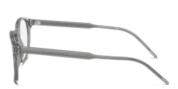 Shop GIORGIO ARMANI Logo Panthos Eyeglasses in Transparent Grey online.