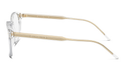 Shop GIORGIO ARMANI Logo Panthos Eyeglasses in Crystal online.