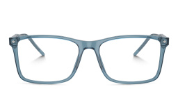 تسوق نظارات طبية مستطيلة واسعة بشعار العلامة جورجو أرماني بلون أزرق شفاف أونلاين.