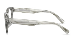 Shop BRUNELLO CUCINELLI Iconic Meridian Rectangle Eyeglasses in Grey online.