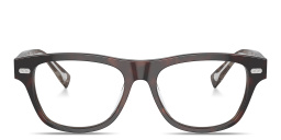 Iconic Meridian Rectangle Eyeglasses من برونيلو كوتشينيلي بلون بني داكن - صورة المنتج 1